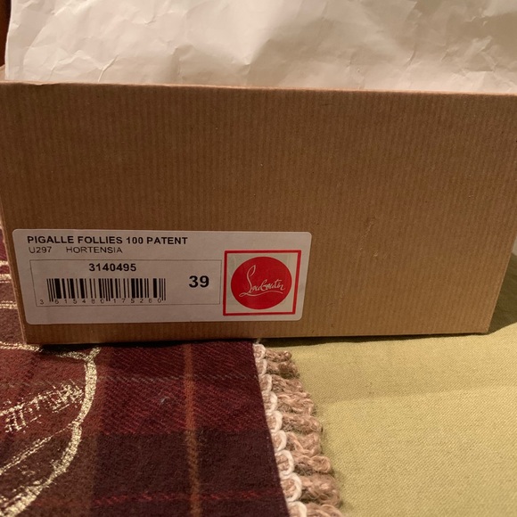 Louboutin Pigalle Follies 100 Lavender Patent 39 - Picture 7 of 8